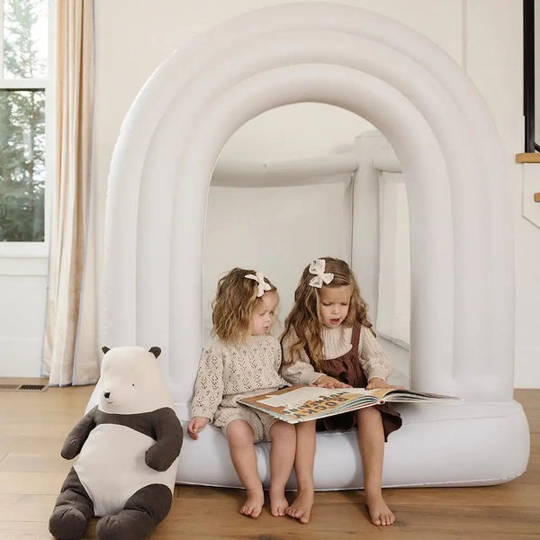 Rainbow Mini Inflatable Bounce Castle with Built-In Pump