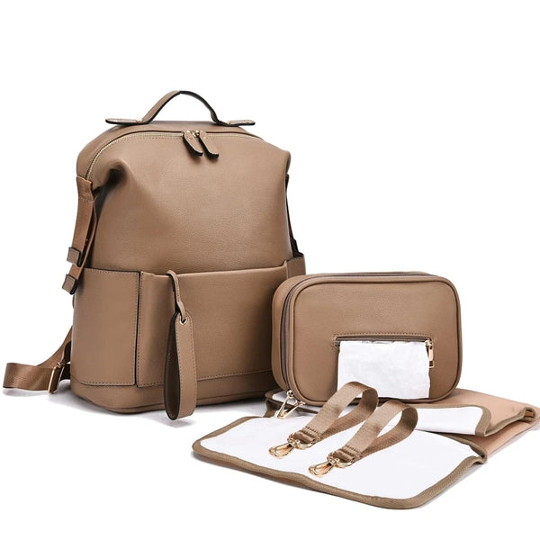 Stylish Leather Diaper Bag