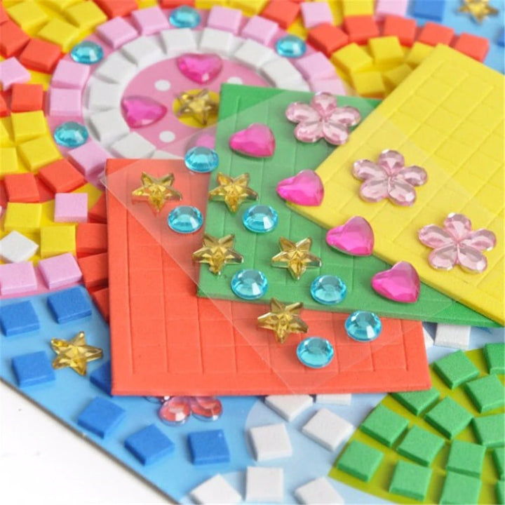 ALEXES Mosaic Sticker Art Kits for Kids - Sticky Number Mosaic - Sticker  Mosaics for Kids - Stick Together Mosaic Sticker Poster - Sticky Mosaic for