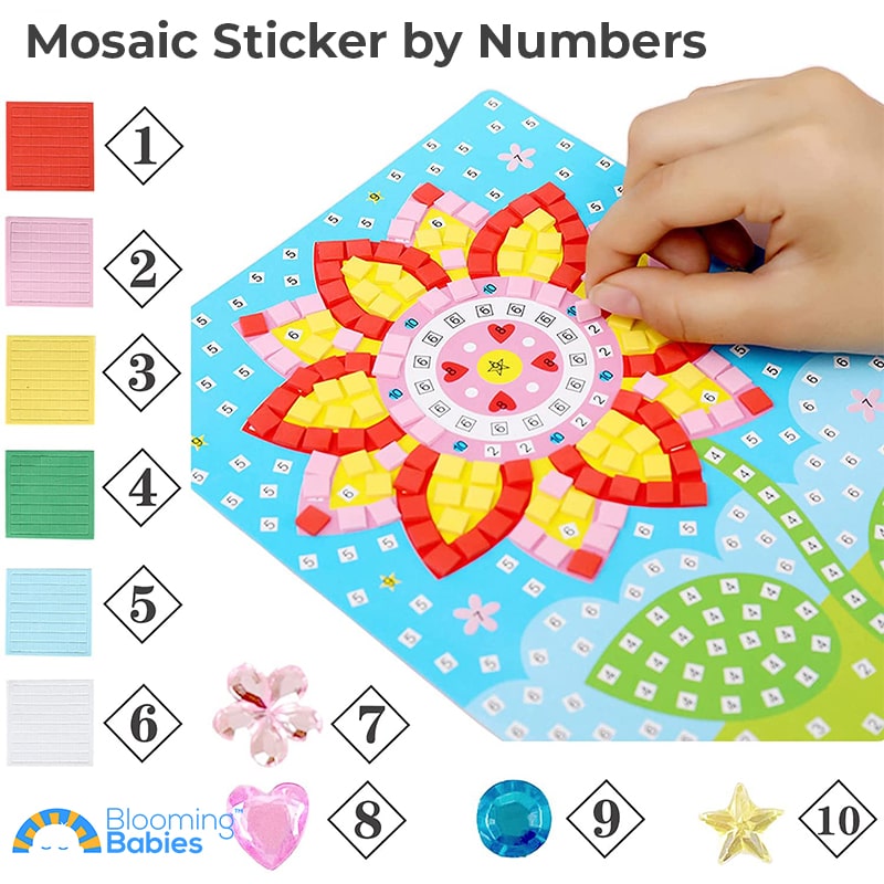 Mosaico Sticker Mosaic Sticker by Numbers - DIY Sticker Art – BloomingBabies