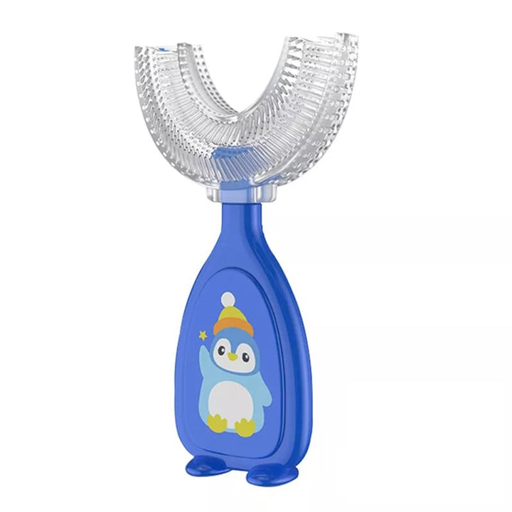 Our Happy Bubble Kids U Shaped Toothbrush - Age 2-5 (Blue) Toddler